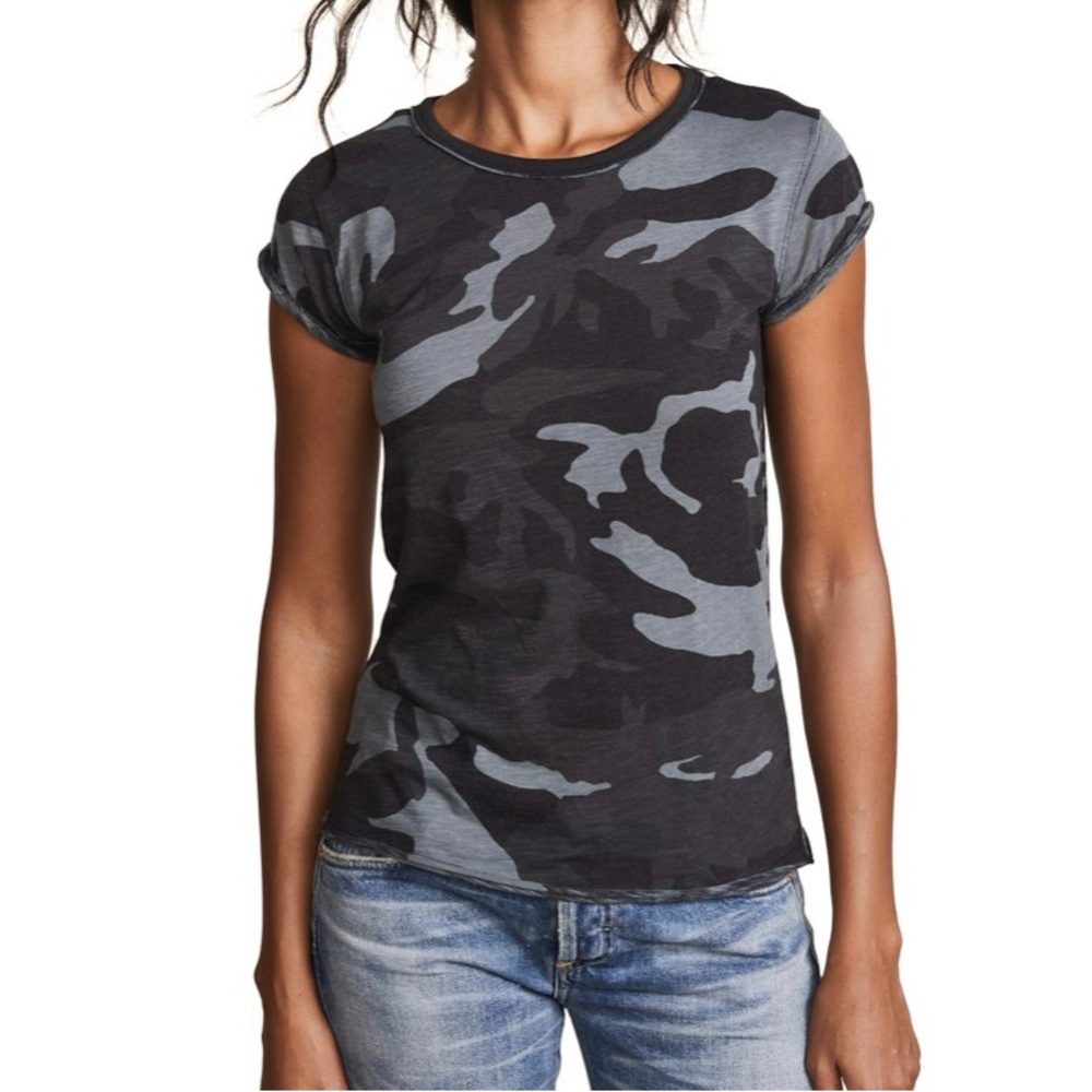 Free People black camo tee